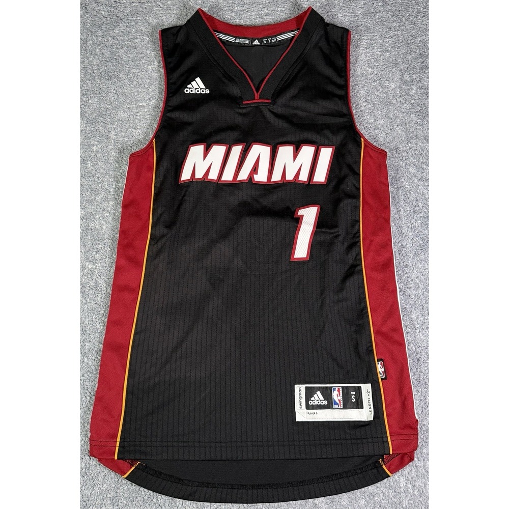 Adidas Chris Bosh #1 Miami Heat Jersey Swingman NBA Basketball Size Small +2"